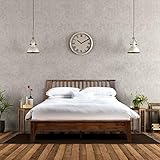 Acacia Kaylin 14 Inch Wood Platform Bed Frame with Headboard, Queen Chocolate