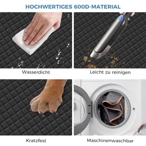 MyeMdan Hundedecke Auto Rücksitz, wasserdicht, Kratzfest Hunde-Autositz Rücksitz, mit 8 stabilen Hartholzplatten, für die meisten Autos, SUVs