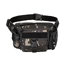 YFNT Tactical Fanny Pack with Water Bottle Holder Outdoor Multifunctional Cycling Crossbody Bag Mountaineering Leisure Waist Bag, Dark Camo gallery image