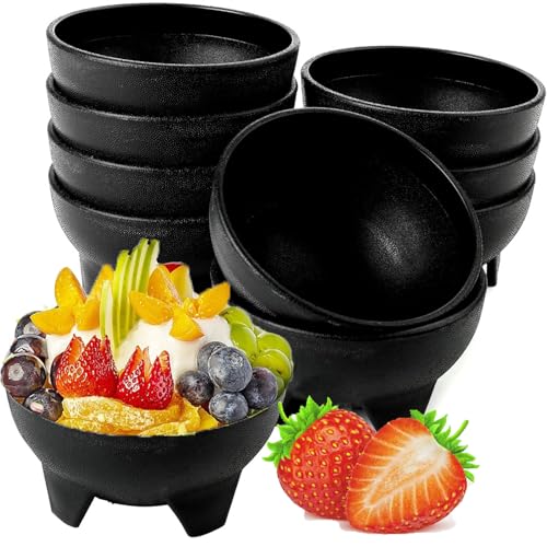 ROAKFONK 12 Pcs Salsa Bowls, 10.6 oz Mexican Salsa Bowls, BPA FREE Plastic Guacamole Bowl, Small Salsa Containers for Parties, Bowls Sets for Sauce, Chips, Dip, Nuts, Candy