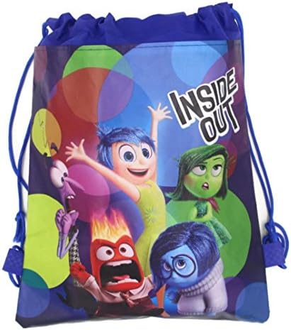 SKS Cartoon Drawstring Backpack Bag for Kids (Inside Out Blue)