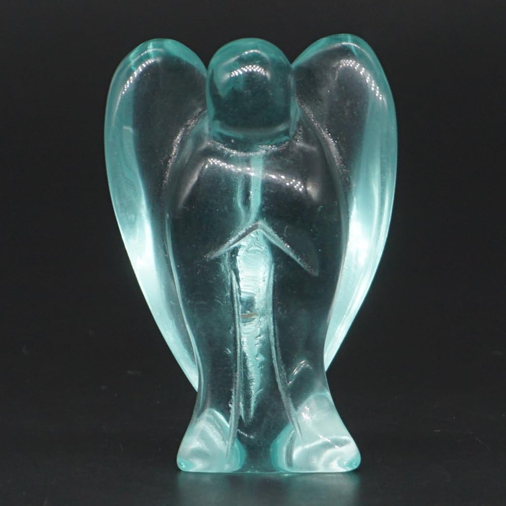 Figura de ángel Tallada en Piedra, artesanía, Piedras Preciosas Naturales, decoración, Cristales curativos, Reiki, Cuarzo, habitación, Regalos cumpleaños 1,5"(28,10pcs)