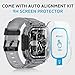 amBand Bands Case Screen Protector Compatible with Apple Watch Ultra 3/2/1 49mm, M1 Sport Series Rugged Cover Strap and 9H Tempered Glass Film, Protective Bumper for iWatch 49 mm Men Crystal Black