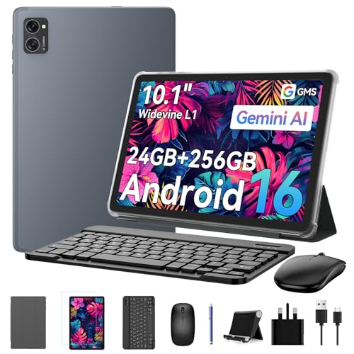 TABLET タブレットPC KINGRID T20 KINGRID Tablet, 2026 Lastest Android 16, 10.1 Inch 2 in 1 Tablet