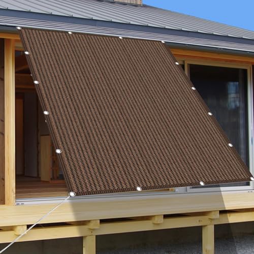 Voile d'ombrage rectangle 280 x 580 cm marron perméable et résistant - 3