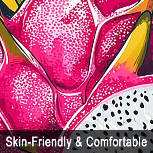 Taie oreiller 40x60 fruit avec impression recto verso jaune durable