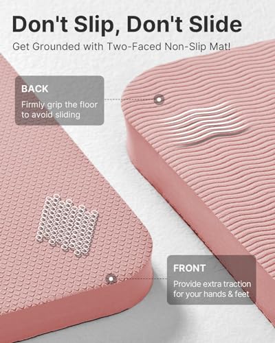 YOTTOY Yoga Mat,Extra Thick Yoga Mat (1 Inch),Professional TPE Exercise Mat,Non-Slip Workout Mat for Yoga, Pilates, Fitness, Barefoot Workouts, Home Gym Studio with Strap - Image 5