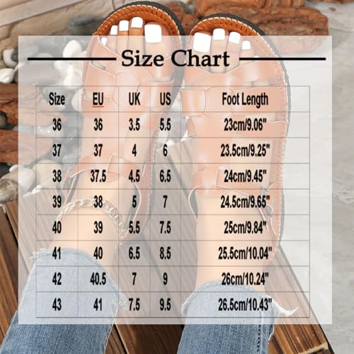 Wide Fit l Women's Sale, Dressy Elastic Ankle Gladiator ls Summer Cute Open Toe Slip on Cross Strappy Flat ls Metal Buckle Arch Support Shoes Flanter Fasciitis Plus Size 3.5-6.5 (08 Wh2