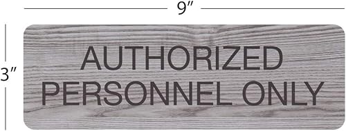 Miniatura 12 de SBLABELS Authorized Personnel Only - Letrero adhesivo para puerta y pared para restaurantes y pequeñas empresas, 3 x 9 pulgadas, color plateado