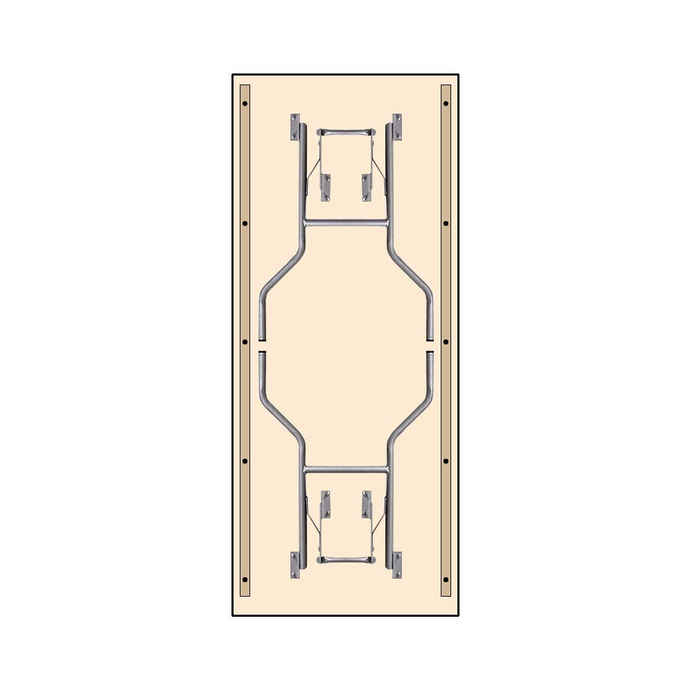 TentandTableReplacement Folding Table Legs, Leg Set for Foldable Tables, Heavy Duty Steel Support, Desk Legs, 30 Inch Standard Height, Fits Most Rectangle Tables up to 96" (Fold Table Not Included)