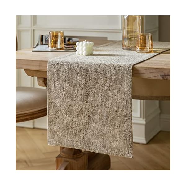 ZeeMart Burlap Style Farmhouse Table Runners 72 Inches Long, Beige Rustic Woven Dining Table Runner for Everyday Use, 14x72 Inches, Oatmeal Beige ZeeMart Burlap Style Farmhouse Table Runners 72 Inches Long, Beige Rustic Woven Dining Table Runner for Everyday Use, 14x72 Inches, Oatmeal Beige