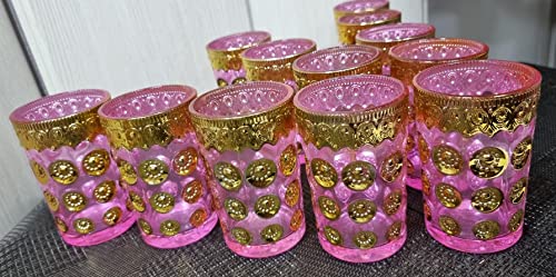 ML Set de 12 de Vasos de Cristal para Té marroquí Rosas - Imagen 7