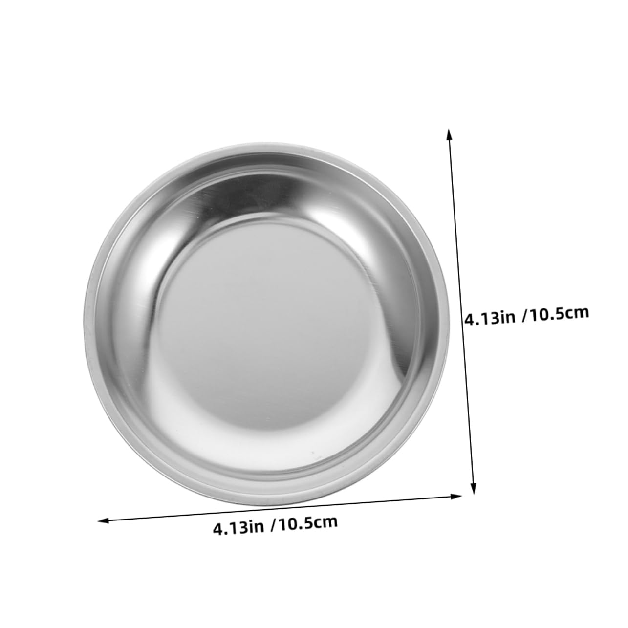 6Pcs Stainless Steel Tea Bag Dish Round Coaster Trays for Tea Bags Strainers Compact Design for Home Office Tea Preparation