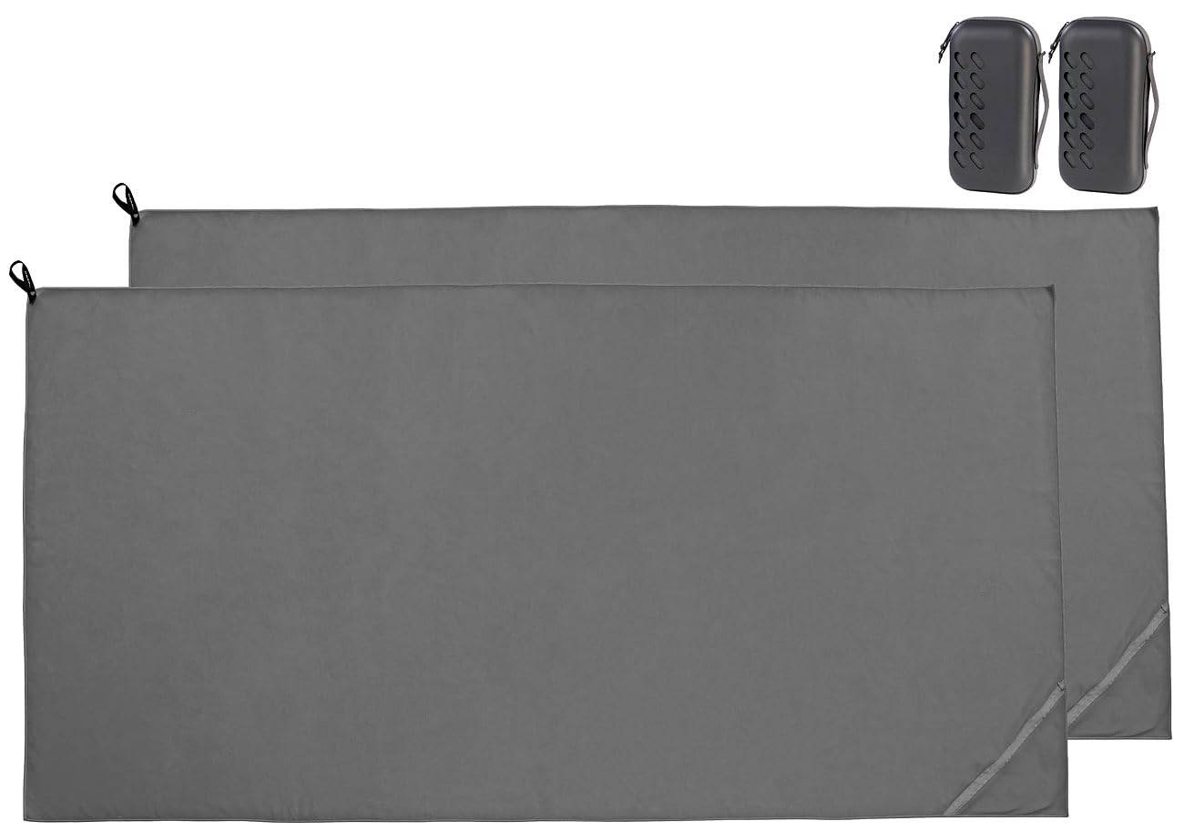 Pearl asciugamani da gastro: Set da 2 Asciugamani in microfibra, asciugatura rapida, borsa (in microfibra sportivi, asciugamano sportivo per palestra, fitness)