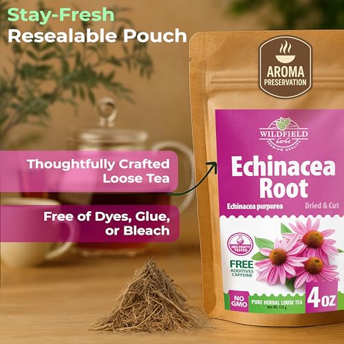 Image of 4 oz. Echinacea Root Herbal Tea (Crataegus L.) - 113g Dried Echinacea Root Tea Raiz de Equinacea