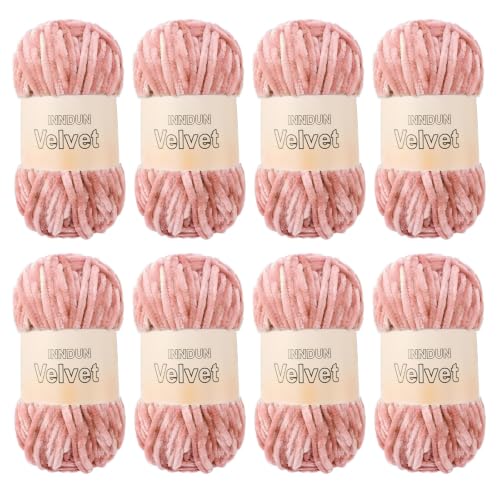Image of Soft Velvet Chenille Yarn for Crocheting, Super Bulky Yarn for Blankets | Fluffy, plush yarn for crochet and knitting blankets, amigurumi, cushions and handmade gifts for cozy DIY projects.