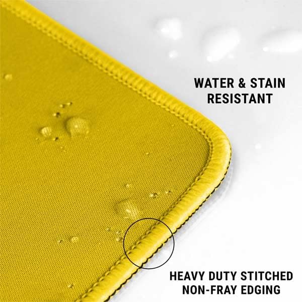Skinit Large Gaming Mouse Pad - Happy Face Design with Stitched Edges, Waterproof, Non-Slip Rubber Base, Desk Mat for Keyboard & Mouse, 31.5" x 11.8" inches