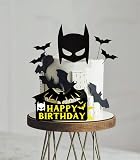 GallaRato Superhero Bat Birthday Cake Topper Man Boy Happy Birthday Cake Decorations for Bat Hero Th