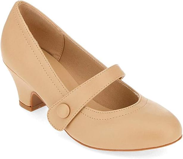 HOCHSTE Dames Dames Mary Jane Hof Schoenen Cubaanse hak Kantoor Werk  Comfort Brede Fit Schoen : Amazon.nl: Kleding, schoenen \u0026 sieraden