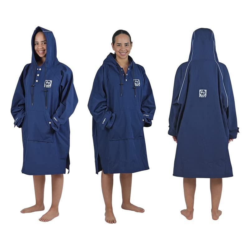 NIXY Changing Poncho - Waterproof, Wind-Resistant & Thermal Fleece Lined - Unisex, Lightweight & Packable - Ideal for Swimmers, Surfers, and Outdoor Enthusiasts