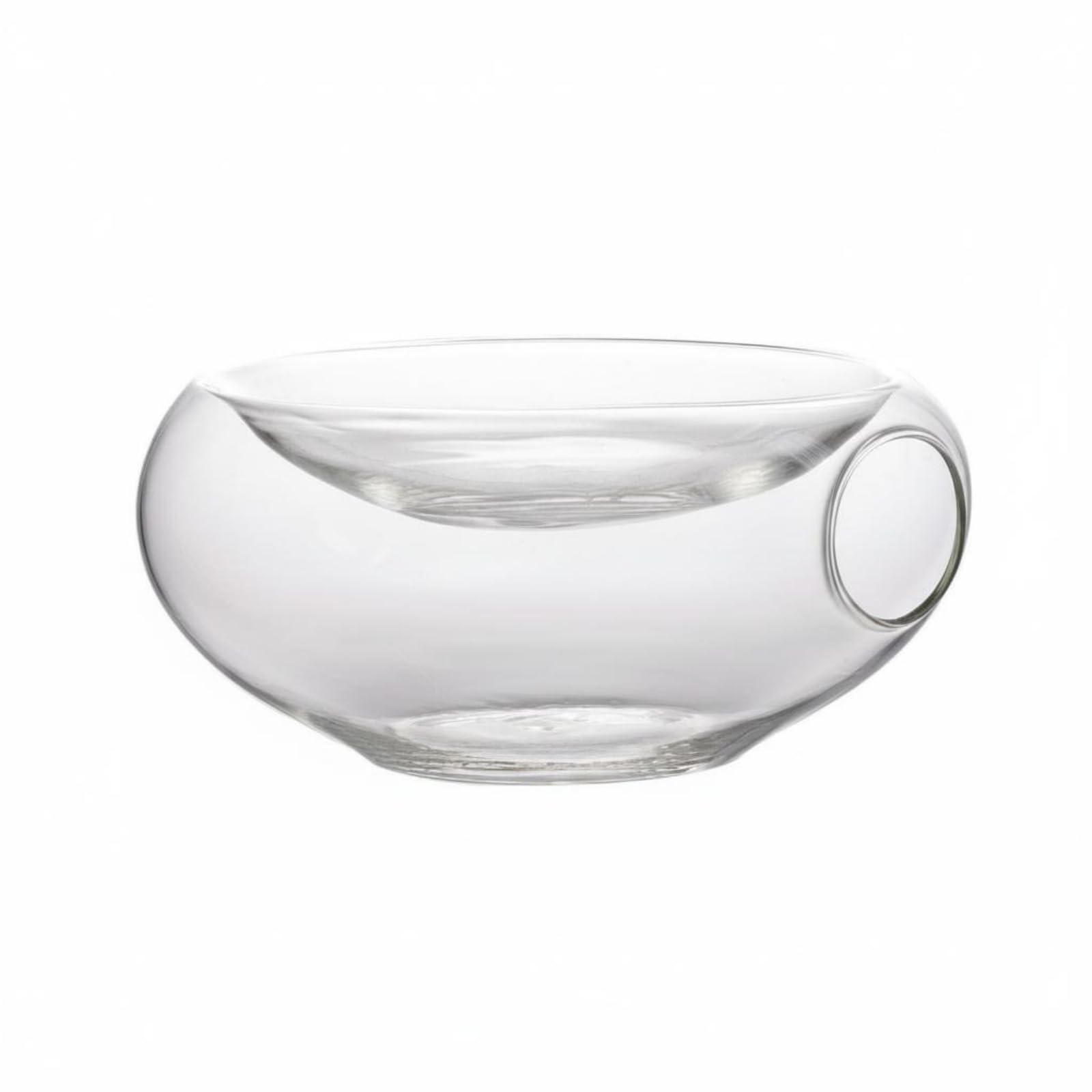 Hitzebeständige Schale Glas Serviergeschirr Borosilikat Speisenschüssel mit Einzigartiger Formgebung für Chefkoch Präsentation, 550 Ml