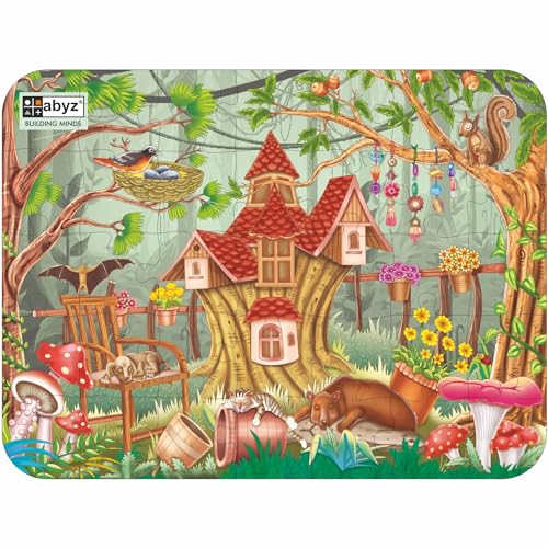 Image of ABYZ Wooden Jigsaw Sleepy TIME Puzzles 35pcs for Kids of Age 4-6 Years
