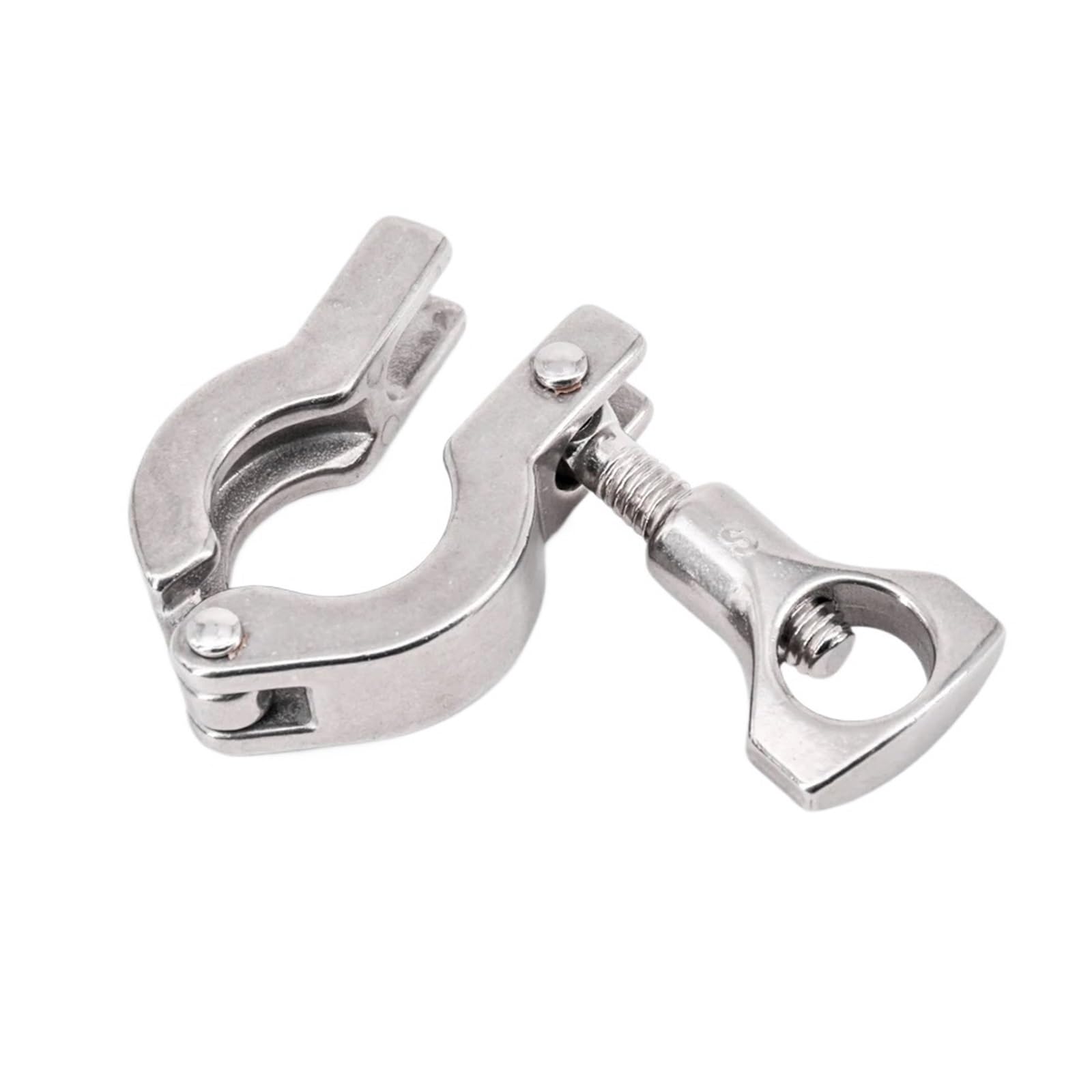 MQXFCZUX K25.4-119mm 0.5-4in Tri Clamp SUS 304 Pipe Fitting Connector (K50.5mm 160g) MQXFCZUX