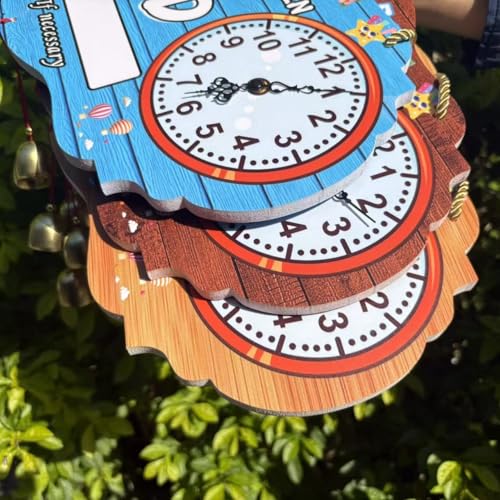 Cartello aperto e chiuso 8Gnituhs con orologio, cartello aziendale reversibile bifacciale, da appendere alla finestra o alla porta 40x25 cm, per "ritorneremo", "cartello temporaneamente chiuso",