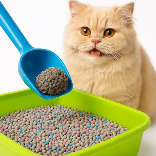 Image of Pawjoy Lavender Scented Bentonite Cat Litter 2kg Travel Pack | 100% Natural Clumping Clay | 99.9% Dust-Free | Odour Lock Technology | Gentle on Paws | Scoopable Litter Sand for All Cat Breeds