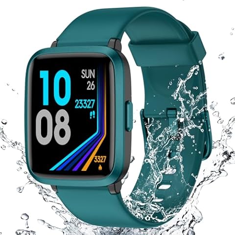 Fitness Tracker Watch with Heart Rate Monitor, Activity Tracker with Pedometer, Sleep Monitor, Calories & Step Counter, 5ATM Waterproof Smart Watch for Women Men Health Fitness Watch for Sports Cover