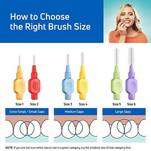 Image of TePe Interdental Brush Extra Soft, Supersoft Dental Brush for Teeth Cleaning, Pack of 8, 0.7 mm, Medium Gaps, Yellow, Size 4 | Effective cleaning between teeth, Plaque remover, for Sensitive gums and teeth, Brush for small gaps