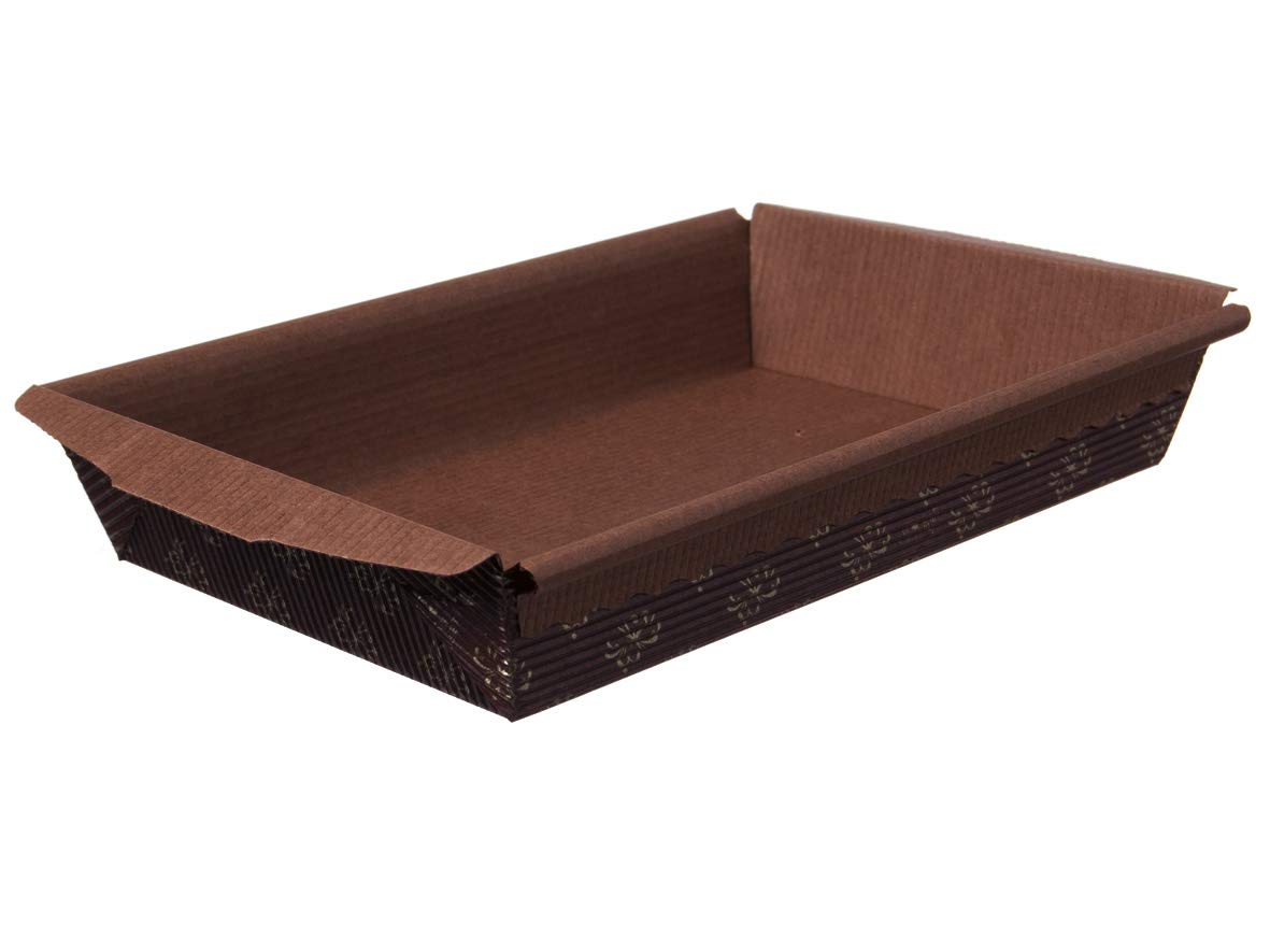 Pro DP 540 Einwegbackformen Papierbackformen Einmal Backform Papier mit Backtrenn Funktion eckig 170x110x35mm - Inkl. Verpackungslizenz in D