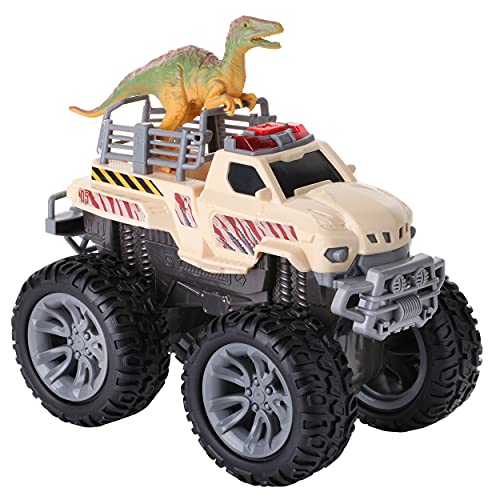Dazmers Dinosaur Transport Monster Trucks Carrier with Lights and Sounds, Dino Truck Transporter Vehicle Toy, Jurassic Park Toys, Dinosaur Trucks for Boys 3 to 5 Years,