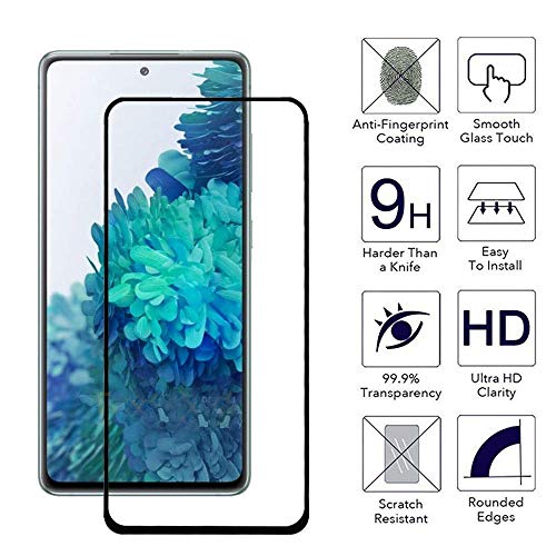 Image of Screen Protector for Samsung Galaxy S20 FE | Black Tempered Glass Edge-to-Edge 6D Screen Guard With Installation Kit