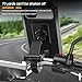Zpana Motorcycle Phone Holder, 360° Free Rotation Magnetic Touch Sensitive Bike Cell Phone Mount, Anti-Theft Waterproof Bicycle Smartphone Handlebar Clip, Compatible with Motorbike Scooter