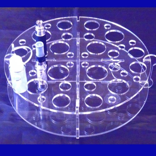 E-cig Acrylic Stand – For Mods, Batteries, Juice + Drip Tip