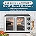 Elite Gourmet ETO2530M Double French Door Countertop Toaster Oven, Bake, Broil, Toast, Keep Warm, Fits 12