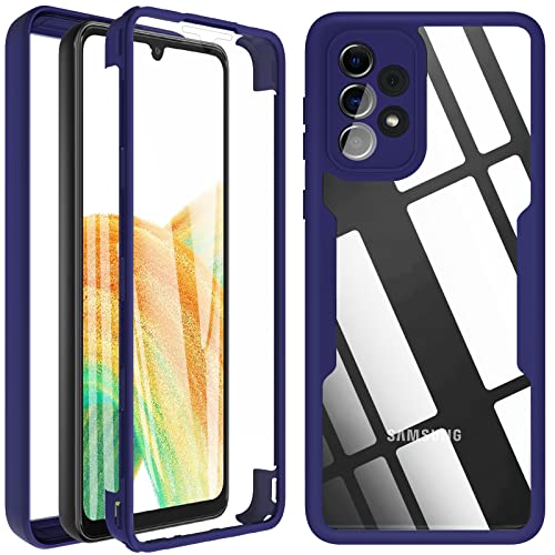 Coque pour Samsung Galaxy A33, Samsung A33 5G, [Goutte de qualité militaire] 360° Full Body Antichoc Bumper Cover Intégré Protection d'écran Anti-rayures Coque pour Samsung A33 5G, Bleu Cover