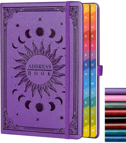 Address Book with Colorful Alphabetical Tabs (8.4