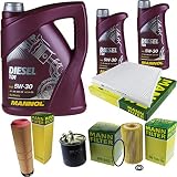 Huile de moteur 7 L MANNOL Diesel TDI 5W-30 + filtre MANN Mercedes Classe E W211 E 200 CDI