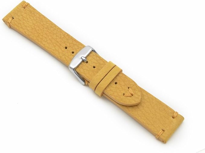 22 mm in vera pelle scamosciata cinturino dell' orologio stile vintage BS  sabbia : Amazon.it: Orologi
