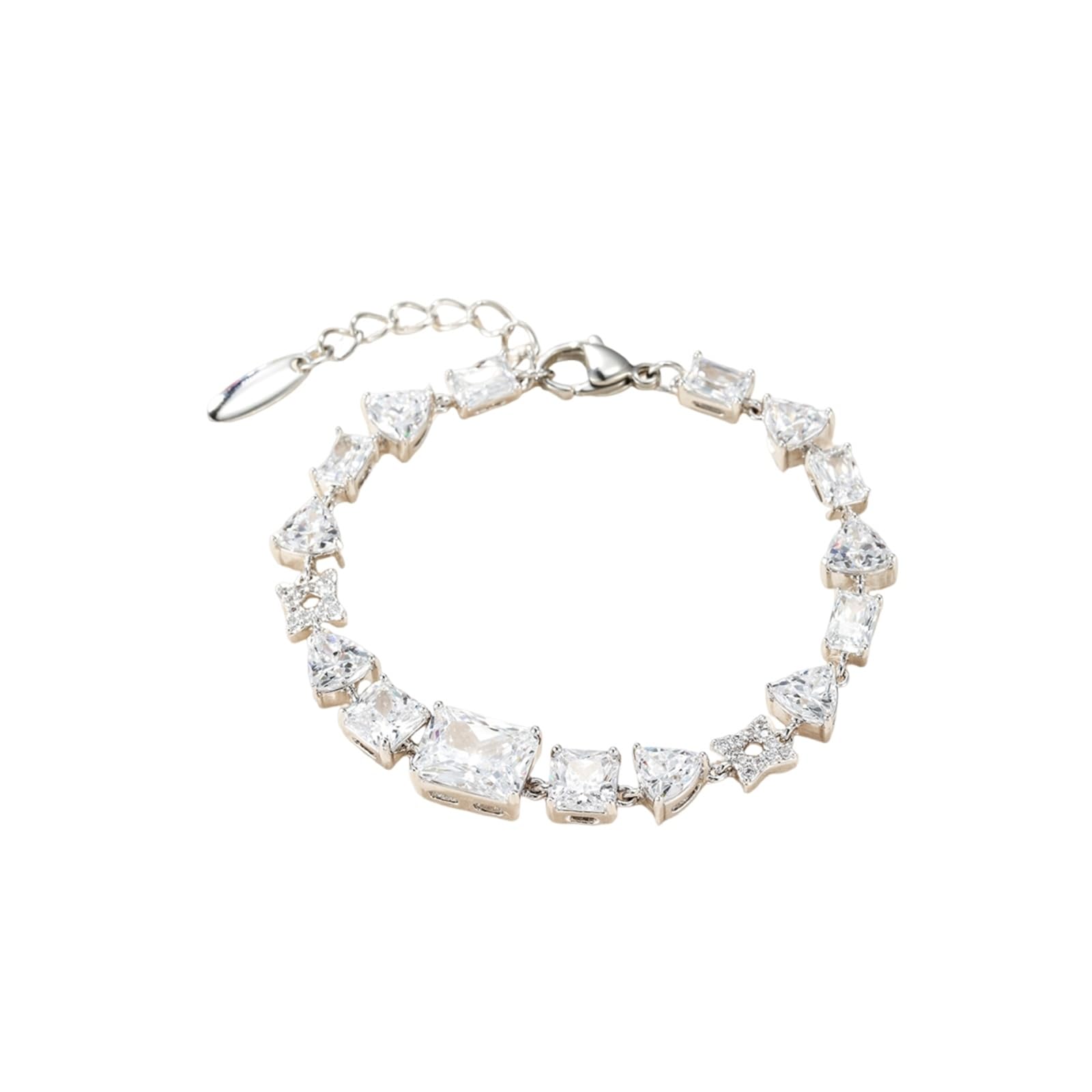 Echt Gold Schmuck Armband 18K Weißgold 750 Prinzess, Klassiker Armreifen Platinum PT950