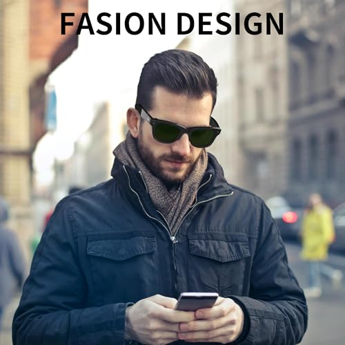 Image of HiBloks Replacement Lenses for Ray-Ban Meta Wayfarer (RW4008 Size L), UV Protection Sunglass Lens Set for Smart Glasses, Premium Lens Kit for Men & Women Driving, Cycling or Outdoor (Green)