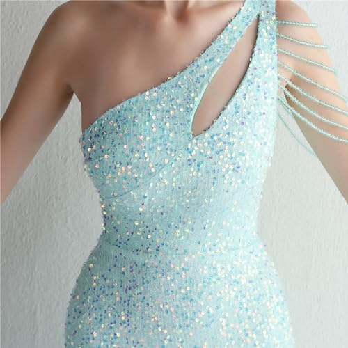Robe de performance longue à paillettes grande taille pour cocktail