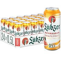 Lübzer Naturradler Grapefruit, Radler Dose (24 x 0,5 L), Dosenbier Biermischgetränk - Alster - Bier