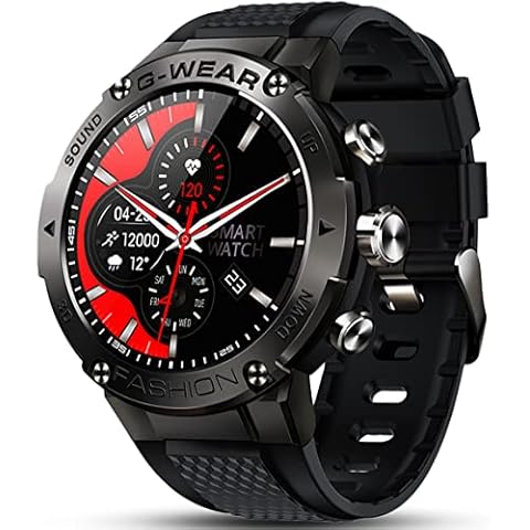 GaWear Smartwatch Herren,1,32"HD Voll-TouchScreen Smartwatch 50M Wasserdicht Cover