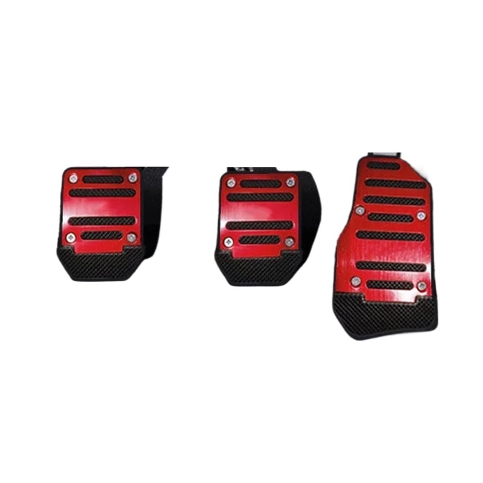 Cubierta Pedal Pedal De Embrague De Freno Universal De Aluminio para Peugeot 206 207 208 301 307 308 407 2008 3008 4008 Pedales Acelerador(Red 3 PCS)
