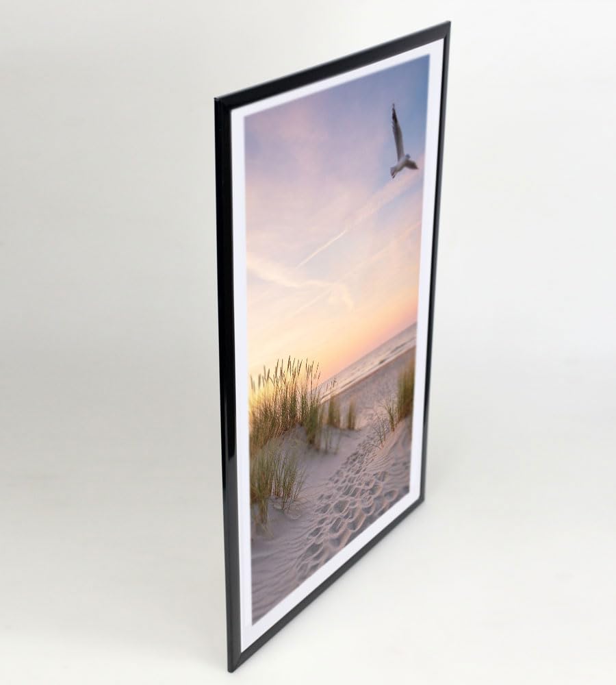 IDEAL TREND 3er 5er 10er Set Bilderrahmen Fotorahmen aus Kunststoff Bilder Foto Posterrahmen Collage AC-6 Wanddeko: Farbe: 10er Pack Schwarz | Format: 30x45
