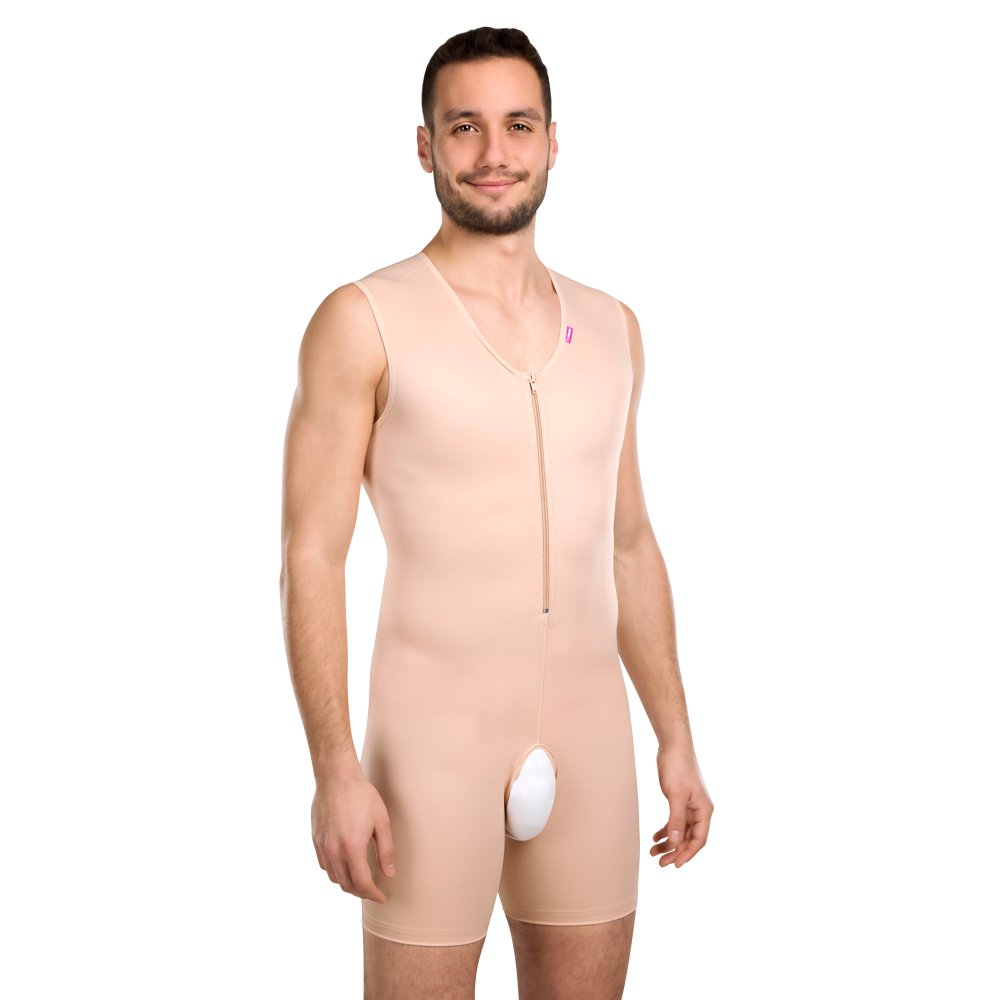 Lipoelastic Men's Natural Mgmm Comfort ’S Compression Bodysuit - Post-Surgery Recovery Support