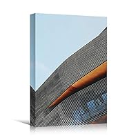 Canvas Wall Art Grey Building Patterns Abstract Architecture & Maps Building Chic Home Office Photography - 12x18 inches